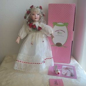 Angel of LOVE w Bird Porcelain Doll Patrica Rose w Box